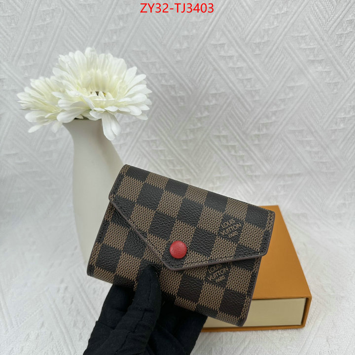 LV Bags(4A)-Wallet replica 1:1 ID: TJ3403 $: 32USD,