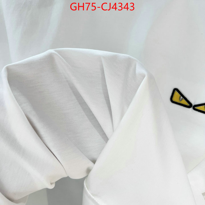 Clothing-Fendi wholesale 2024 replica ID: CJ4343 $: 75USD