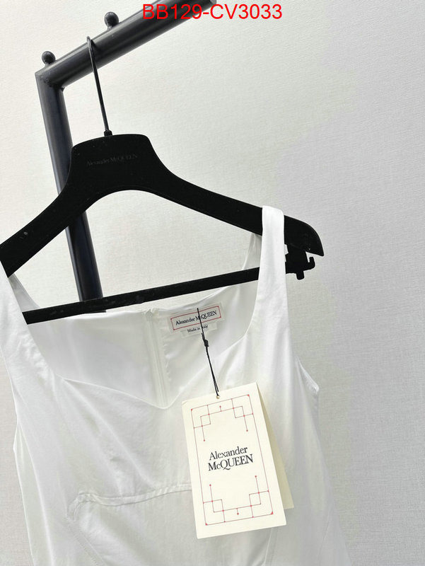 Clothing-Alexander Mcqueen where to buy fakes ID: CV3033 $: 129USD