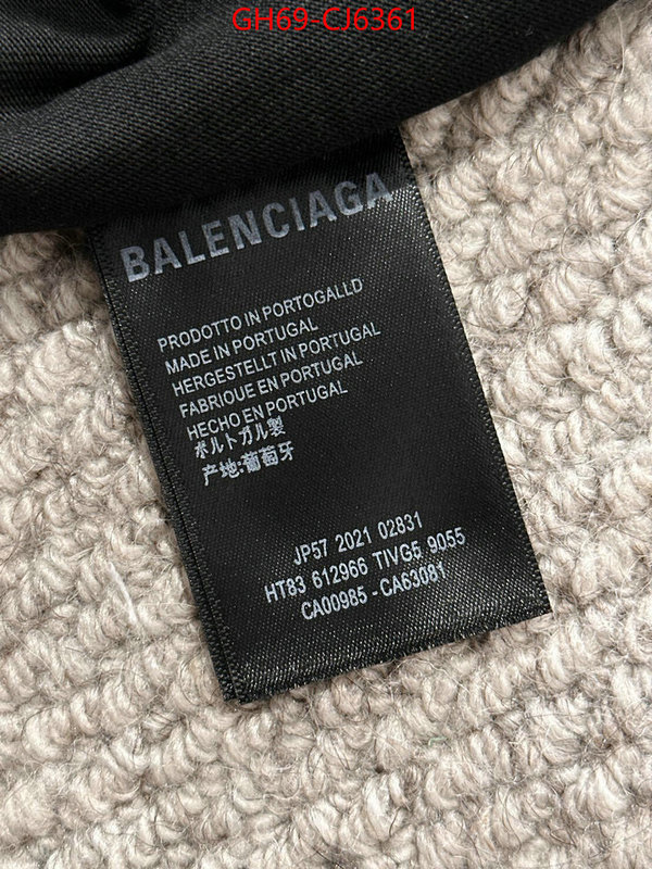 Clothing-Balenciaga buy high-quality fake ID: CJ6361 $: 69USD