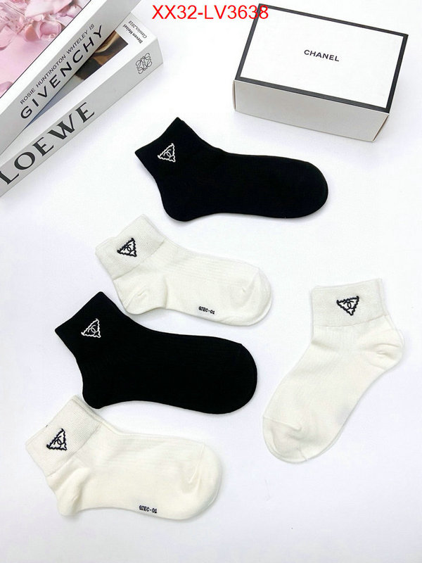 Sock-Chanel quality aaaaa replica ID: LV3638 $: 32USD