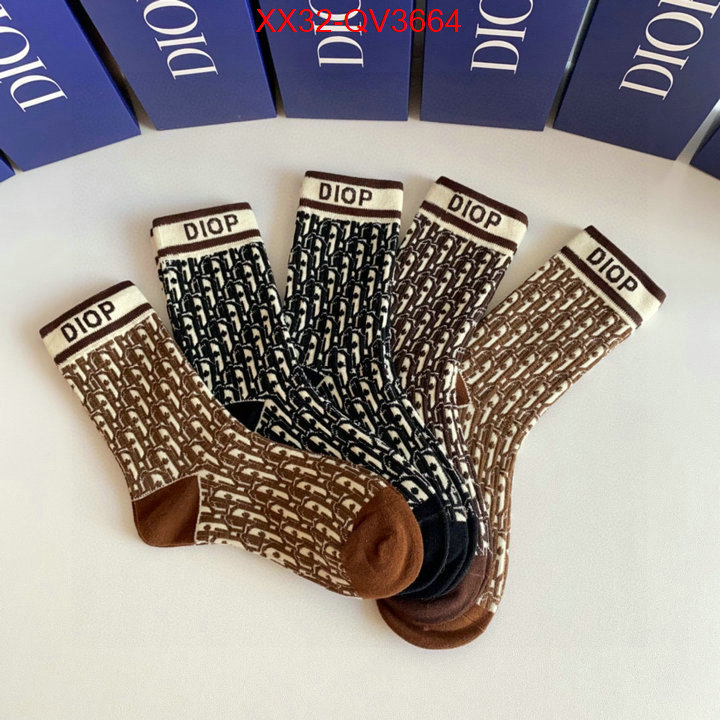 Sock-Dior luxury fake ID: QV3664 $: 32USD