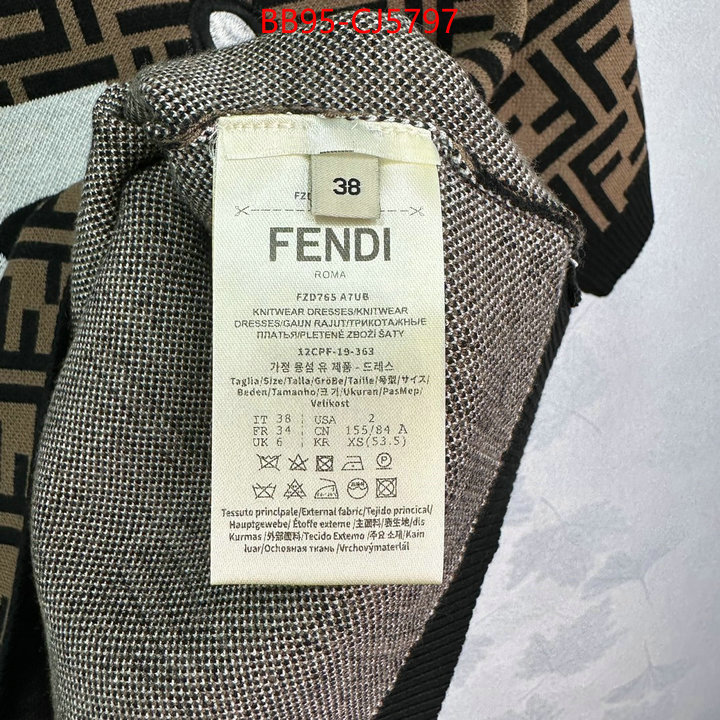 Clothing-Fendi designer high replica ID: CJ5797 $: 95USD