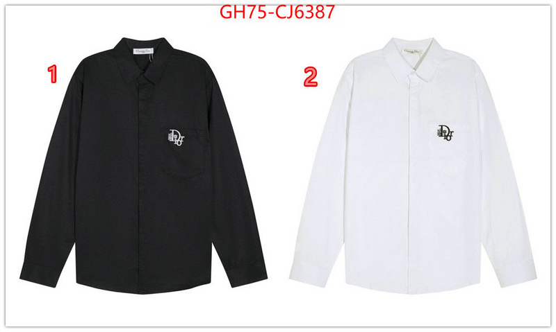 Clothing-Dior knockoff highest quality ID: CJ6387 $: 75USD