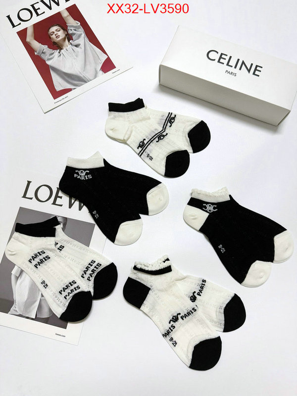 Sock-CELINE where can i buy the best 1:1 original ID: LV3590 $: 32USD