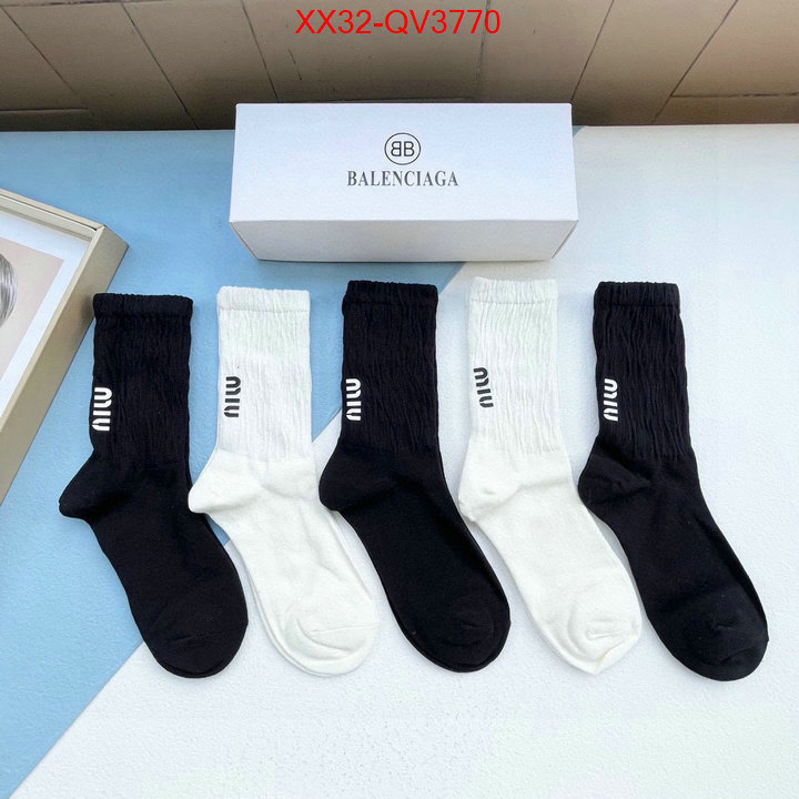 Sock-Miu Miu where to buy fakes ID: QV3770 $: 32USD