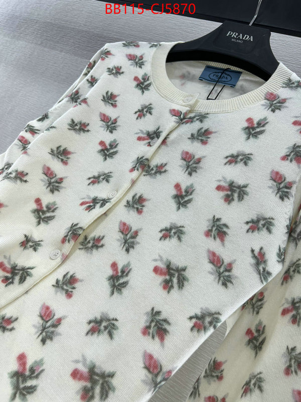 Clothing-Prada shop cheap high quality 1:1 replica ID: CJ5870 $: 115USD