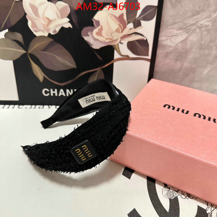 Hair band-MIU MIU how to start selling replica ID: AJ6703 $: 32USD