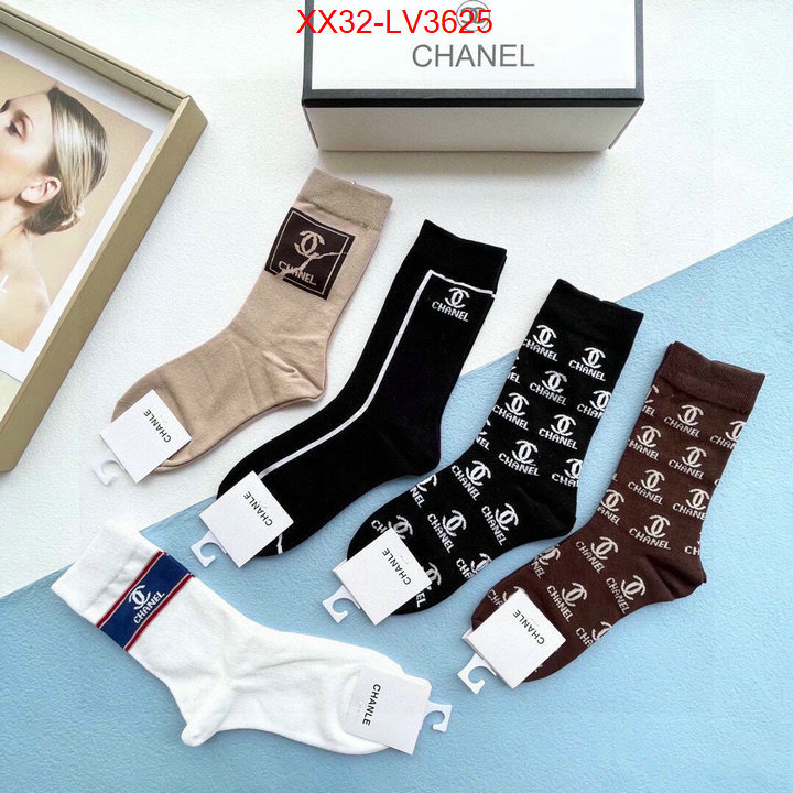 Sock-Chanel from china 2024 ID: LV3625 $: 32USD