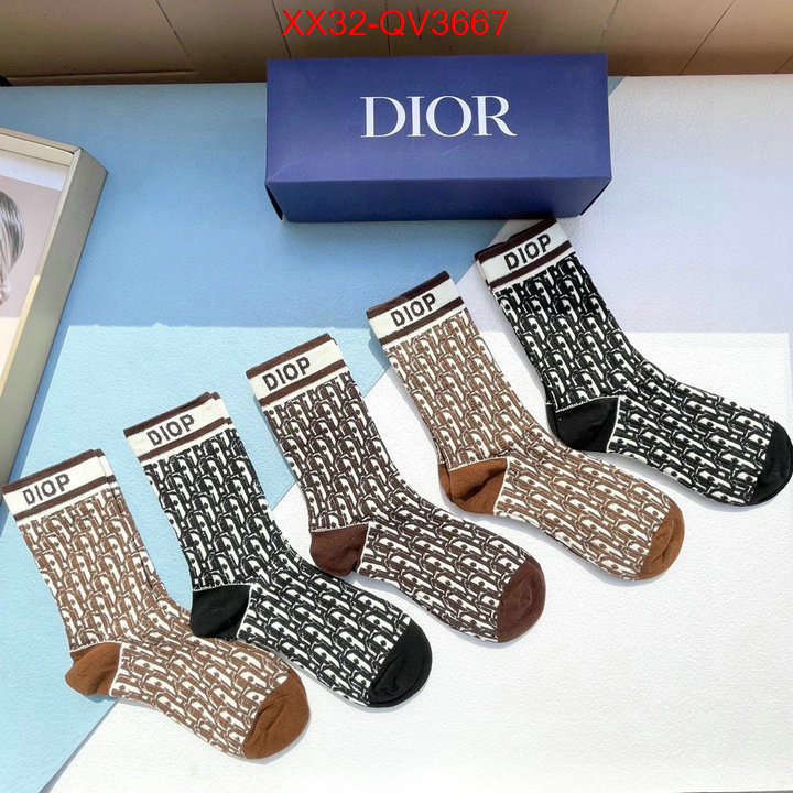 Sock-Dior wholesale designer shop ID: QV3667 $: 32USD