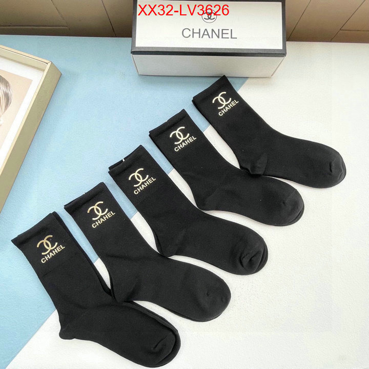 Sock-Chanel fake cheap best online ID: LV3626 $: 32USD