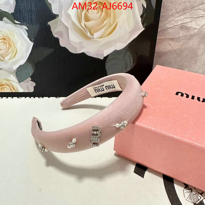 Hair band-MIU MIU new ID: AJ6694 $: 32USD