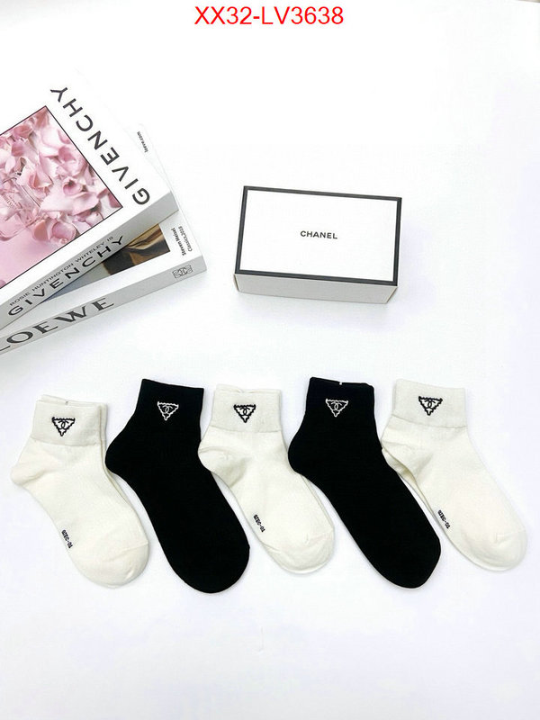 Sock-Chanel quality aaaaa replica ID: LV3638 $: 32USD