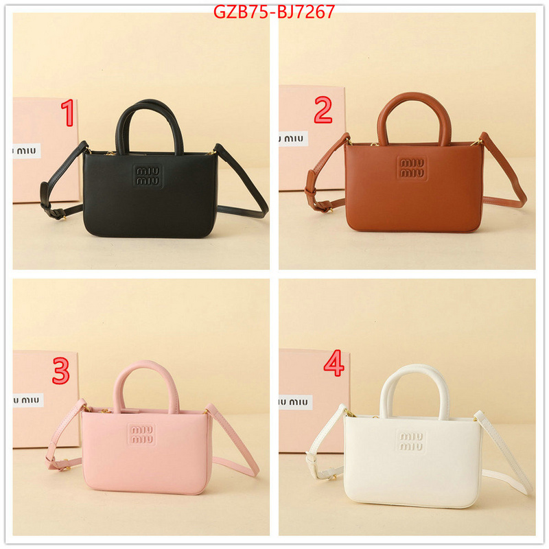 Miu Miu Bags(4A)-Handbag- perfect ID: BJ7267 $: 75USD,