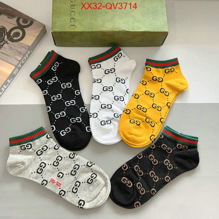 Sock-Gucci where can i buy the best quality ID: QV3714 $: 32USD