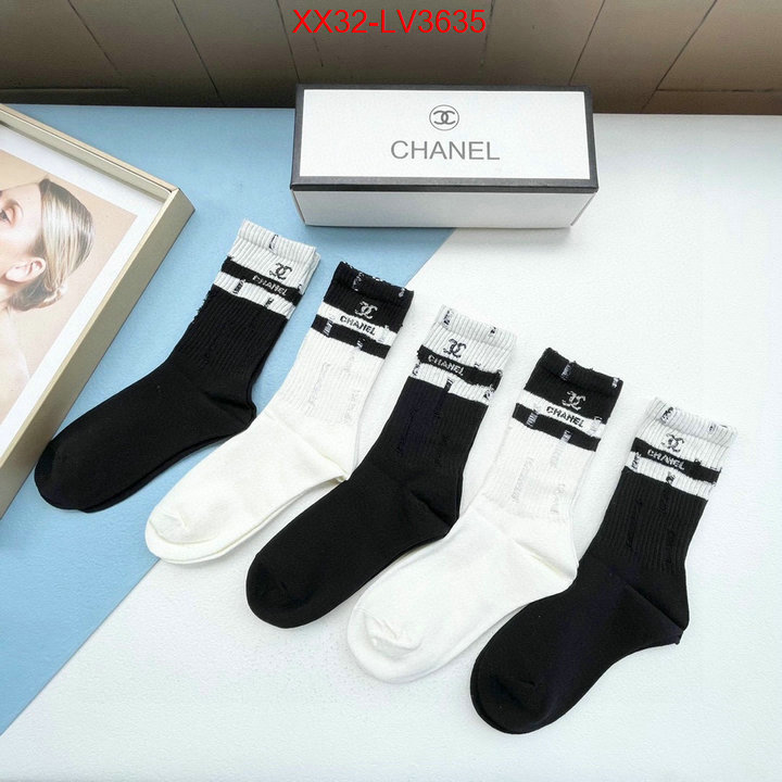 Sock-Chanel outlet 1:1 replica ID: LV3635 $: 32USD