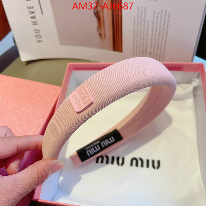 Hair band-MIU MIU high quality perfect ID: AJ6687 $: 32USD