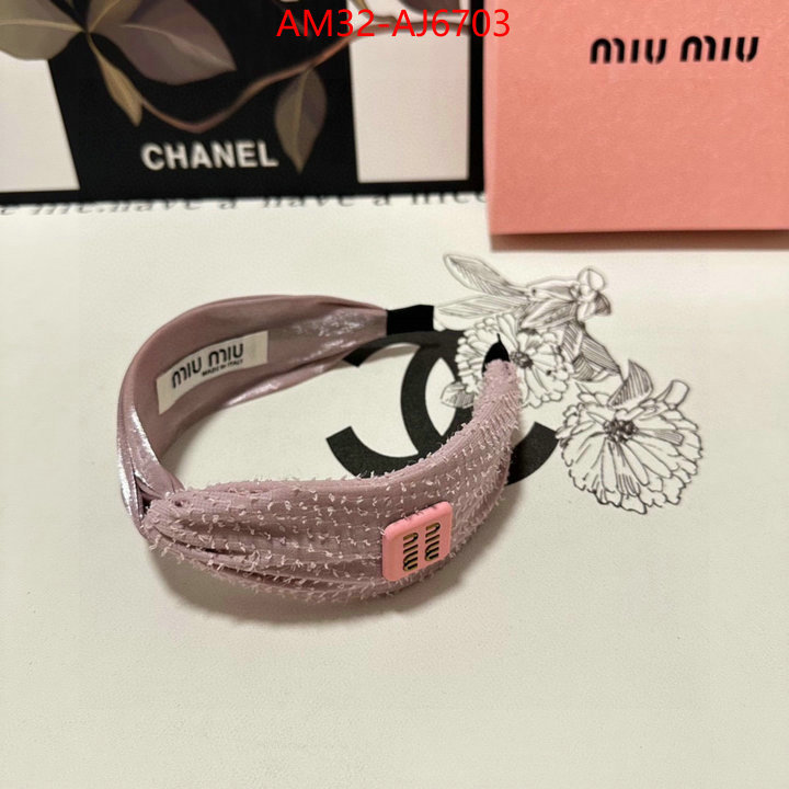 Hair band-MIU MIU how to start selling replica ID: AJ6703 $: 32USD