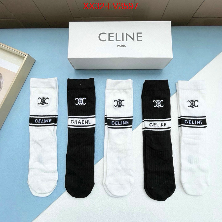 Sock-CELINE where to buy high quality ID: LV3597 $: 32USD