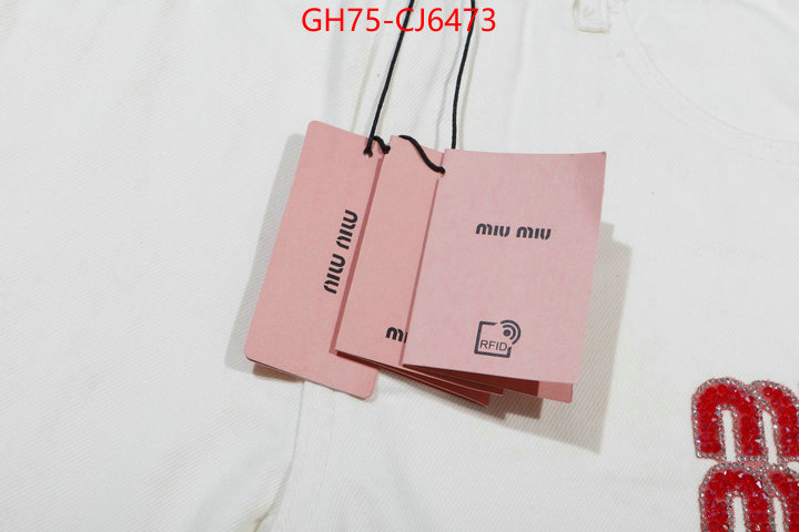 Clothing-MIU MIU replcia cheap ID: CJ6473 $: 75USD