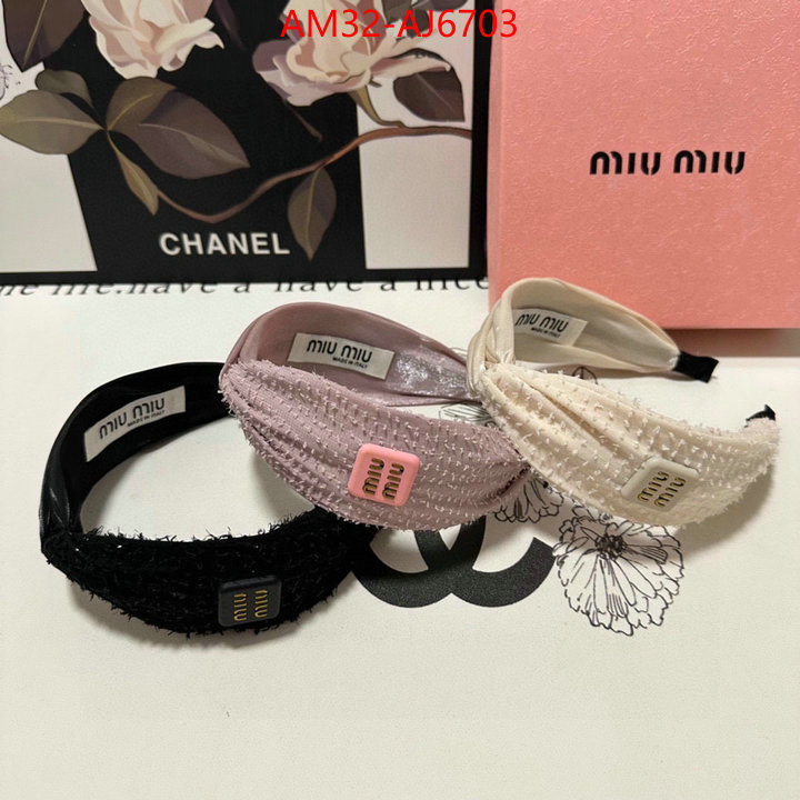 Hair band-MIU MIU how to start selling replica ID: AJ6703 $: 32USD