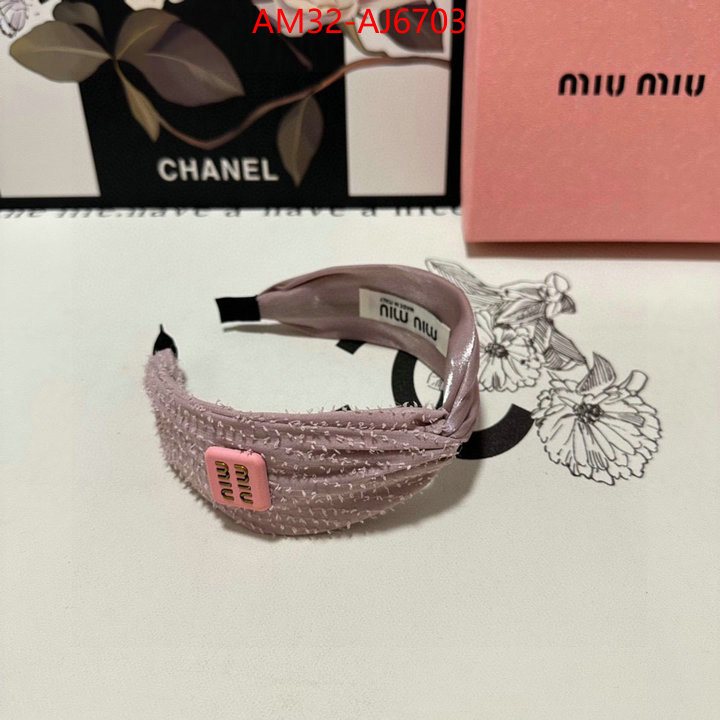 Hair band-MIU MIU how to start selling replica ID: AJ6703 $: 32USD