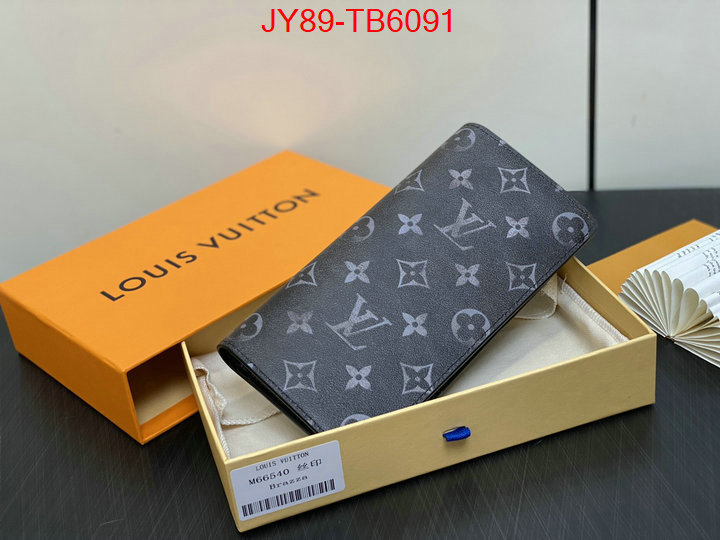 LV Bags(TOP)-Wallet what best replica sellers ID: TB6091 $: 89USD,