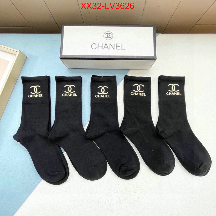 Sock-Chanel fake cheap best online ID: LV3626 $: 32USD