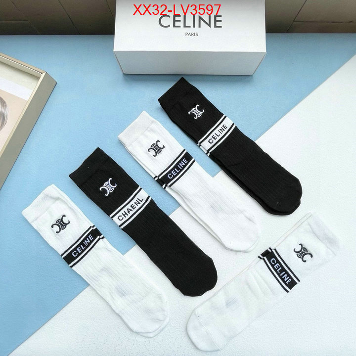 Sock-CELINE where to buy high quality ID: LV3597 $: 32USD