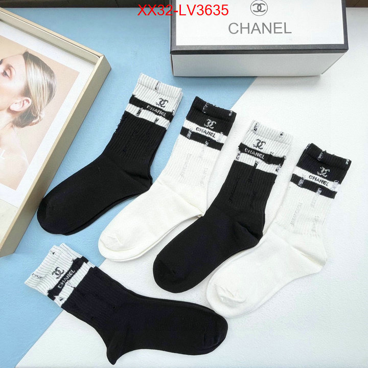 Sock-Chanel outlet 1:1 replica ID: LV3635 $: 32USD