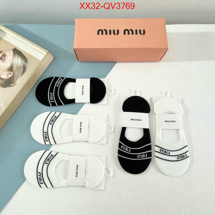 Sock-Miu Miu we curate the best ID: QV3769 $: 32USD