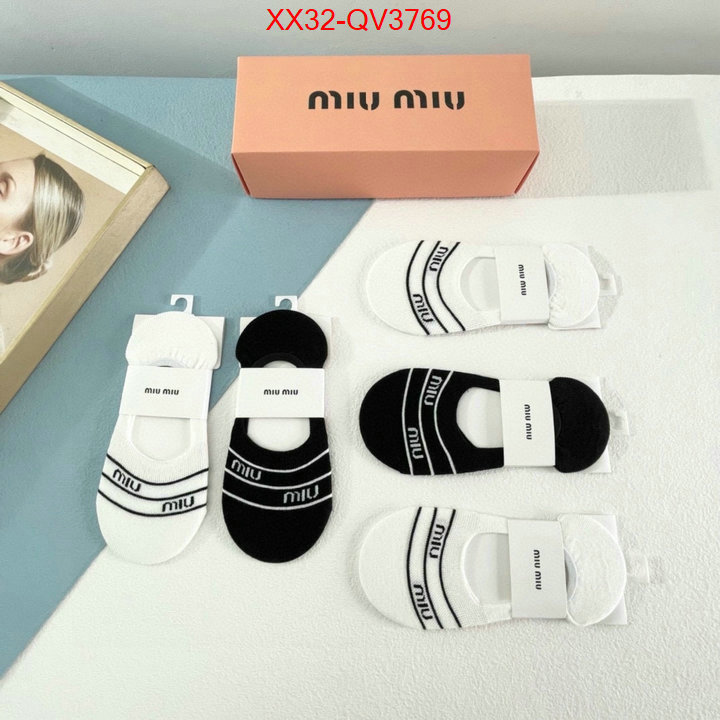 Sock-Miu Miu we curate the best ID: QV3769 $: 32USD