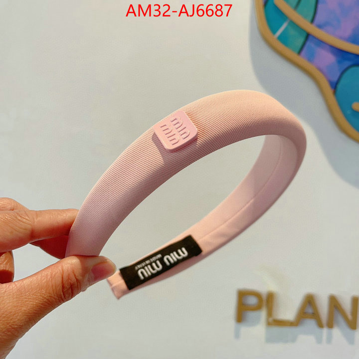 Hair band-MIU MIU high quality perfect ID: AJ6687 $: 32USD