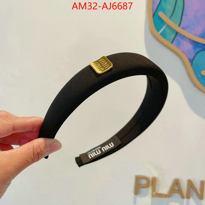 Hair band-MIU MIU high quality perfect ID: AJ6687 $: 32USD