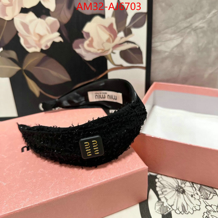 Hair band-MIU MIU how to start selling replica ID: AJ6703 $: 32USD