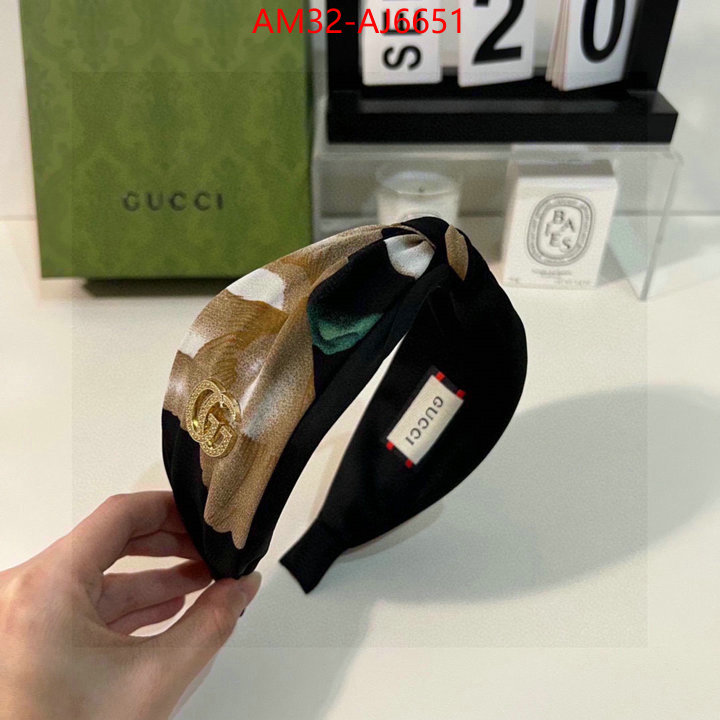 Hair band-Gucci designer replica ID: AJ6651 $: 32USD