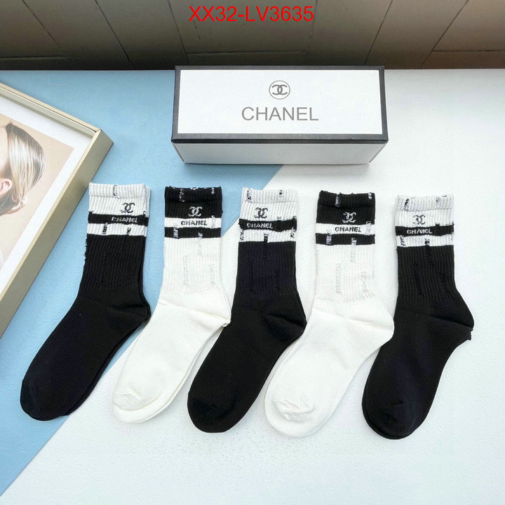 Sock-Chanel outlet 1:1 replica ID: LV3635 $: 32USD