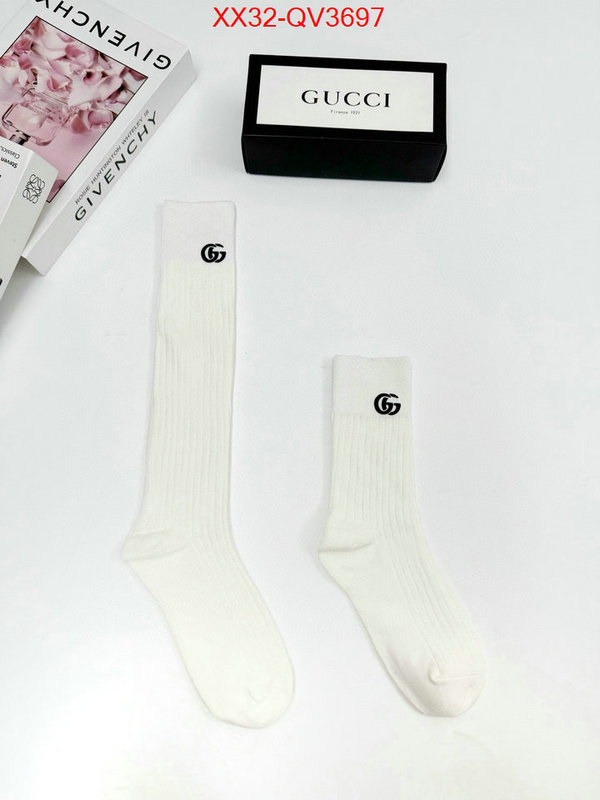 Sock-Gucci designer fake ID: QV3697 $: 32USD