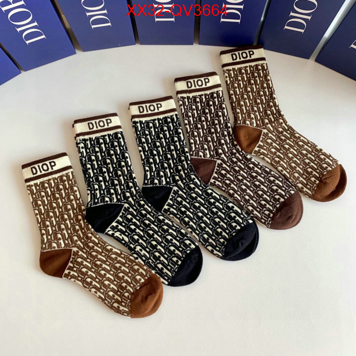 Sock-Dior luxury fake ID: QV3664 $: 32USD