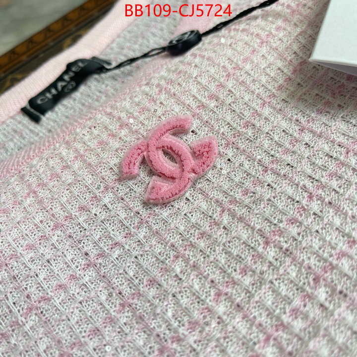 Clothing-Chanel how to start selling replica ID: CJ5724 $: 109USD