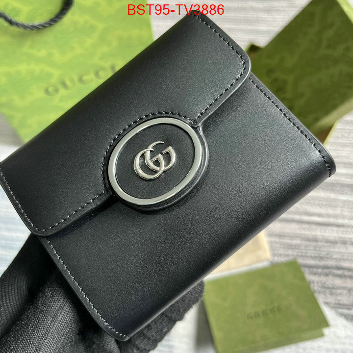 Gucci Bags(TOP)-Wallet- fake designer ID: TV3886 $: 95USD,