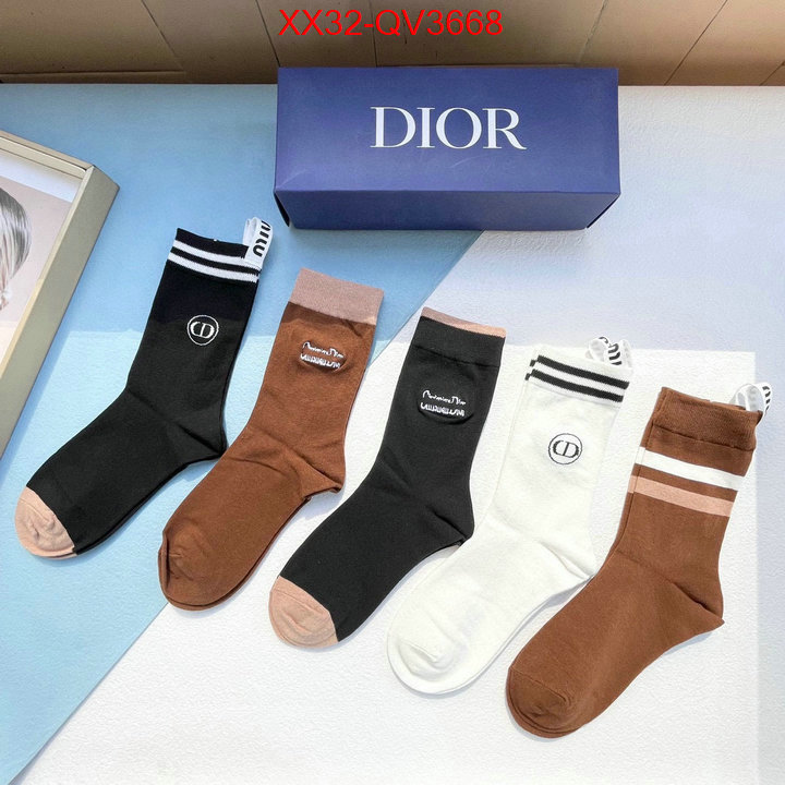 Sock-Dior highest quality replica ID: QV3668 $: 32USD