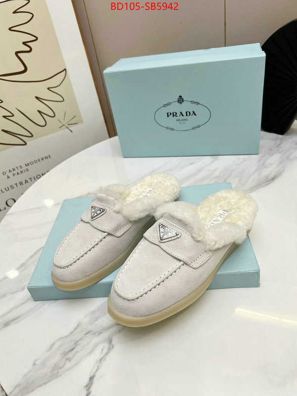 Women Shoes-Prada high quality replica designer ID: SB5942 $: 105USD