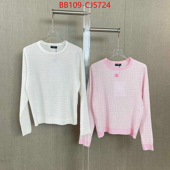 Clothing-Chanel how to start selling replica ID: CJ5724 $: 109USD