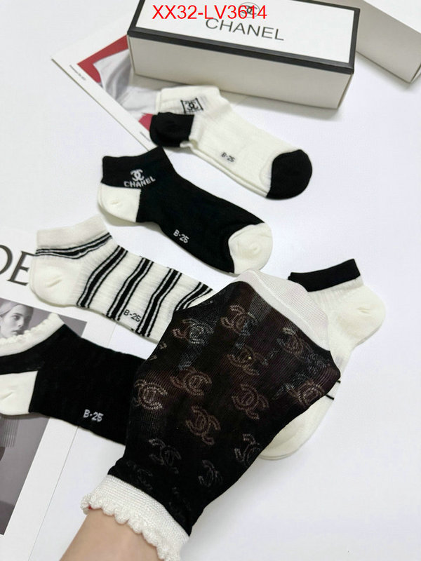 Sock-Chanel buy cheap ID: LV3614 $: 32USD