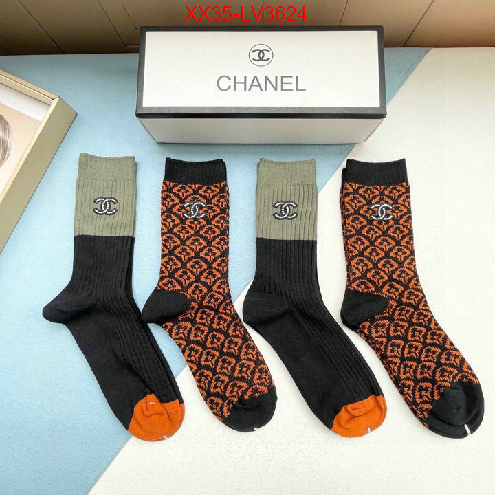 Sock-Chanel shop the best high quality ID: LV3624 $: 35USD