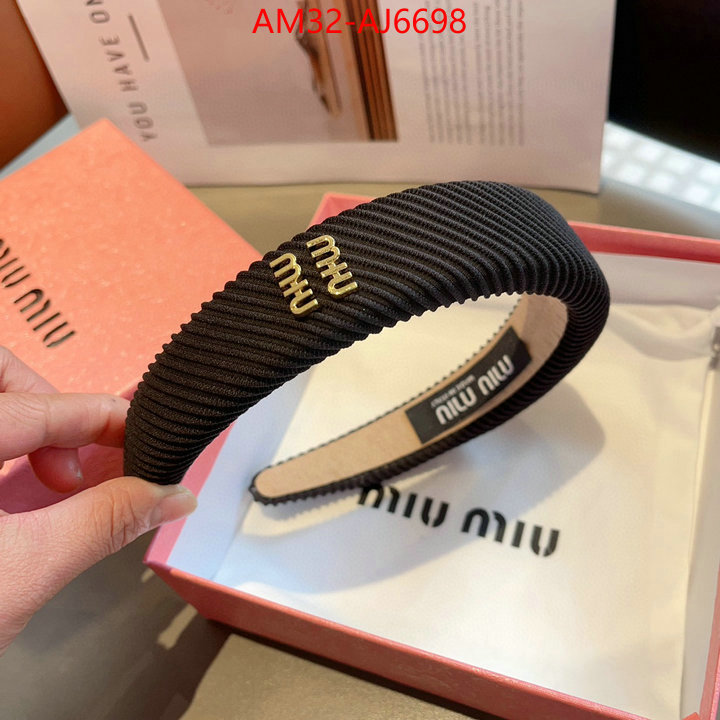 Hair band-MIU MIU 2024 aaaaa replica 1st copy ID: AJ6698 $: 32USD