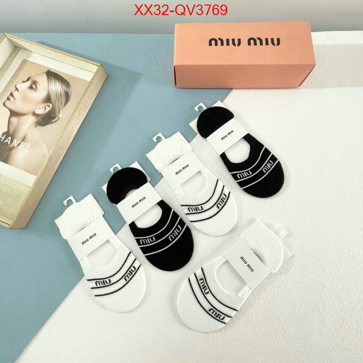 Sock-Miu Miu we curate the best ID: QV3769 $: 32USD