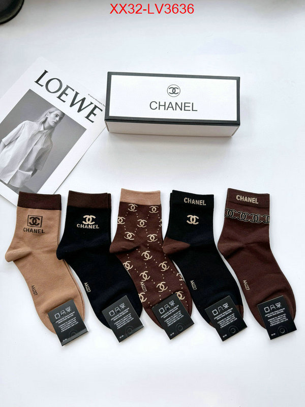 Sock-Chanel 2024 luxury replicas ID: LV3636 $: 32USD