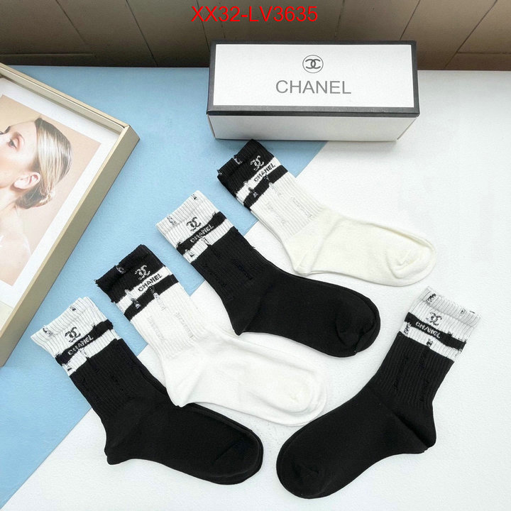 Sock-Chanel outlet 1:1 replica ID: LV3635 $: 32USD